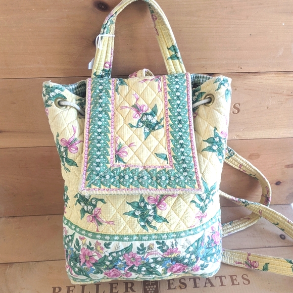 Vera Bradley Handbags - Vera Brady Yellow Hope Backpack (retired)